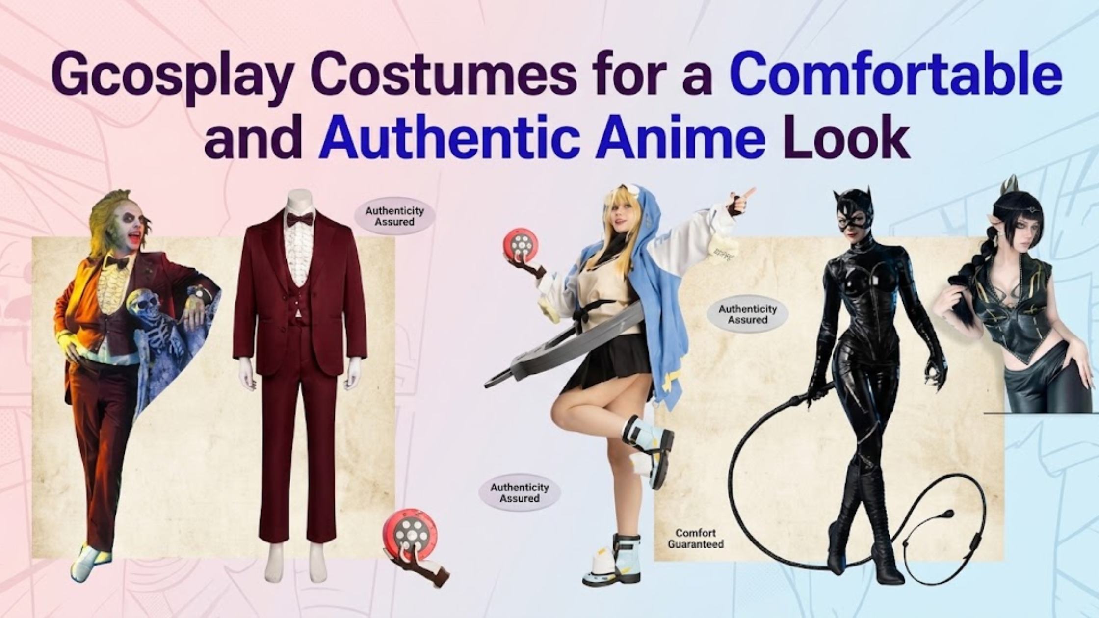 Gcosplay costumes and anime cosplay wigs for a comfortable, authentic character-inspired look.