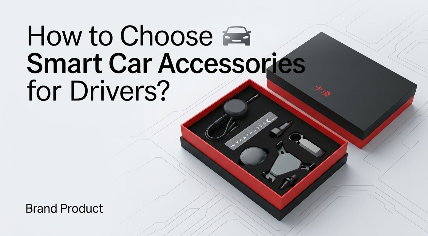 Smart car accessories, CarPlay devices, and Aoocci dash cams for modern drivers